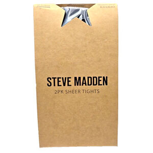 Steve Madden 2 pack Sheer Tights 20 Denier Small/Medium Black Nylon new